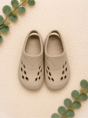 Baby Neutral Beige Slip-On Water Resistant Clogs
